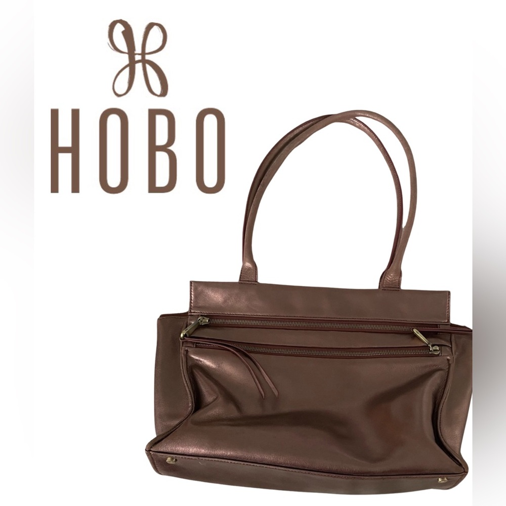 HOBO International Vintage Bronze Metallic Leather Tote